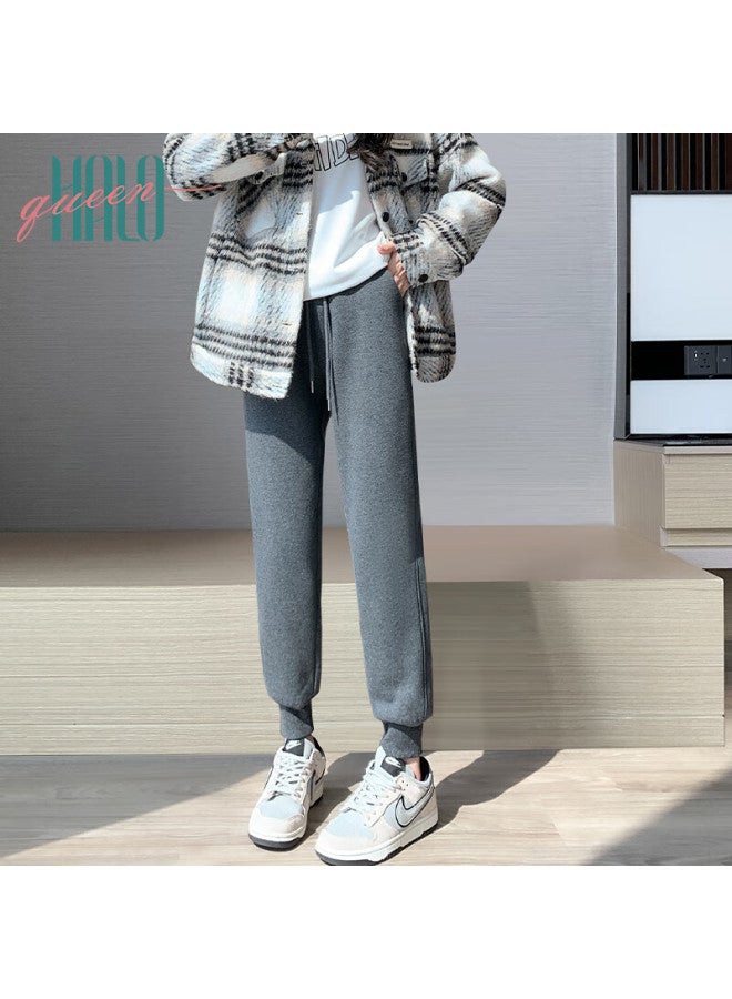 HALOQUEEN Halo Queen Fleece-lined Casual Pants For Women, Slimming Warm Thick Loose Sports Pants H13jk3758 - Image 2