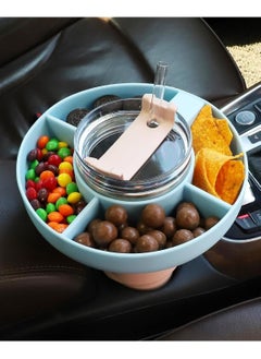 Generic Snack Bowl for Stanley 40 oz Tumbler, Snack Tray, Reusable Snack Ring for Stanley Insulated Cup Accessories (Blue)  - Image 1