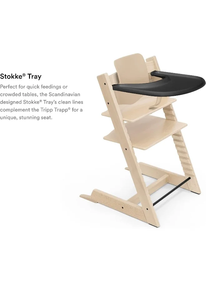ستوك Tripp Trapp Tray Designed Exclusively For Tripp Trapp Baby Chair + Tripp Trapp Baby Set Convenient To Use And Clean Made With Bpa - Free Plastic Suitable For Toddlers 6 To 36 Months - Black