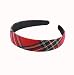 Lvyeer plaid headband for women christmas holiday tartan headbands for women Hairband red plaid Headband Accessori red one size - Image 2