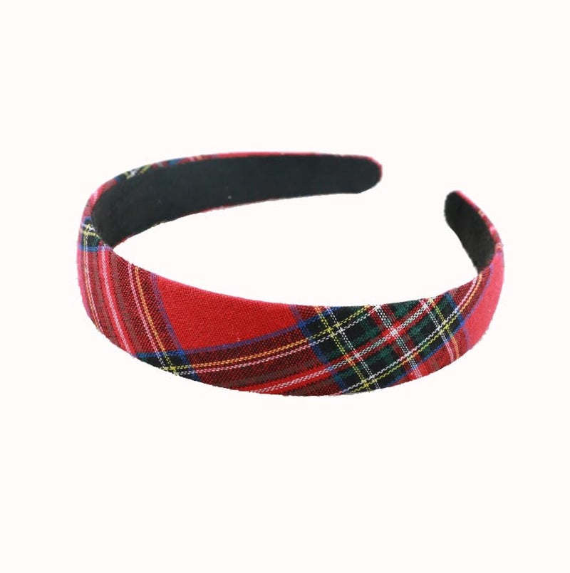Lvyeer plaid headband for women christmas holiday tartan headbands for women Hairband red plaid Headband Accessori red one size - Image 1