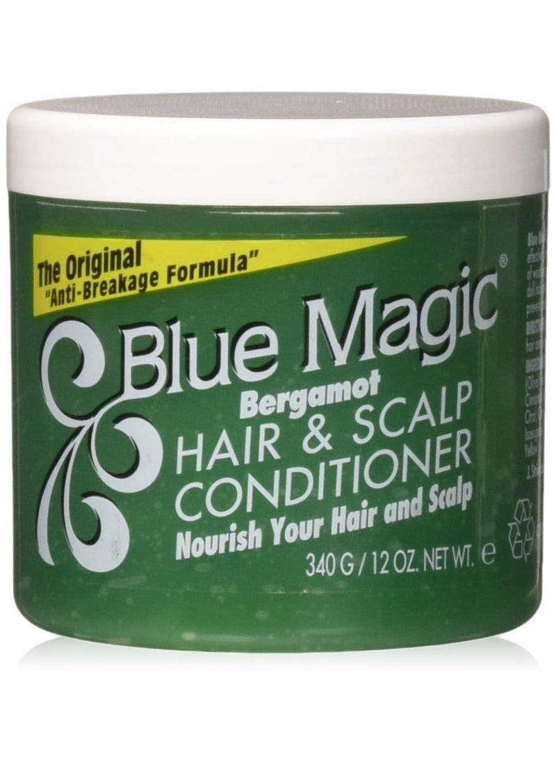 BLUE MAGIC Blue Magic Bergamot Hair and Scalp Conditioner, 12 Ounce (Pack of 3) 