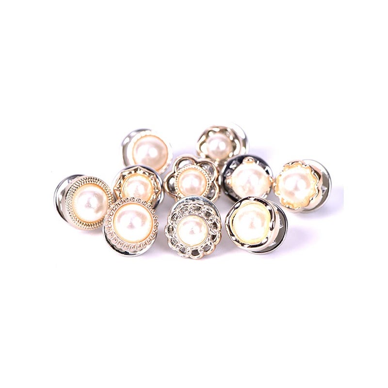 vingol 10 PCS Sweater Scarf Rhinestone Crystal Brooch Cardigan Corsage Safety Button for Clothes Hat Decoration (#9,12mm) - Image 1