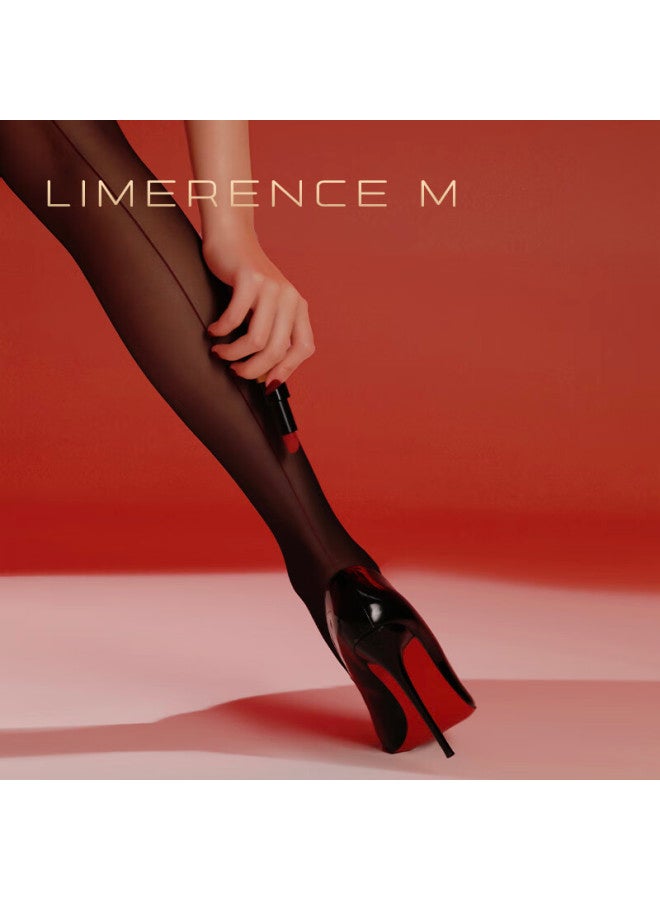 Limerence M Laimi Runsi Back Vertical Line Stockings Ultra-thin Thigh-high Stockings, Silky Pantyhose, Black Silk Black String, One Size Fits All - Image 5