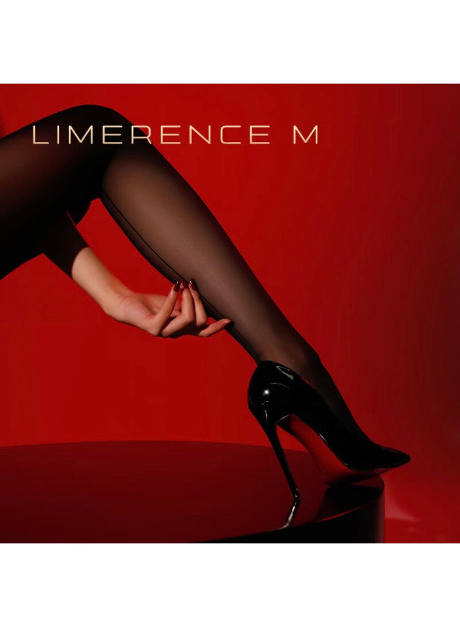 Limerence M Laimi Runsi Back Vertical Line Stockings Ultra-thin Thigh-high Stockings, Silky Pantyhose, Black Silk Black String, One Size Fits All - Image 4
