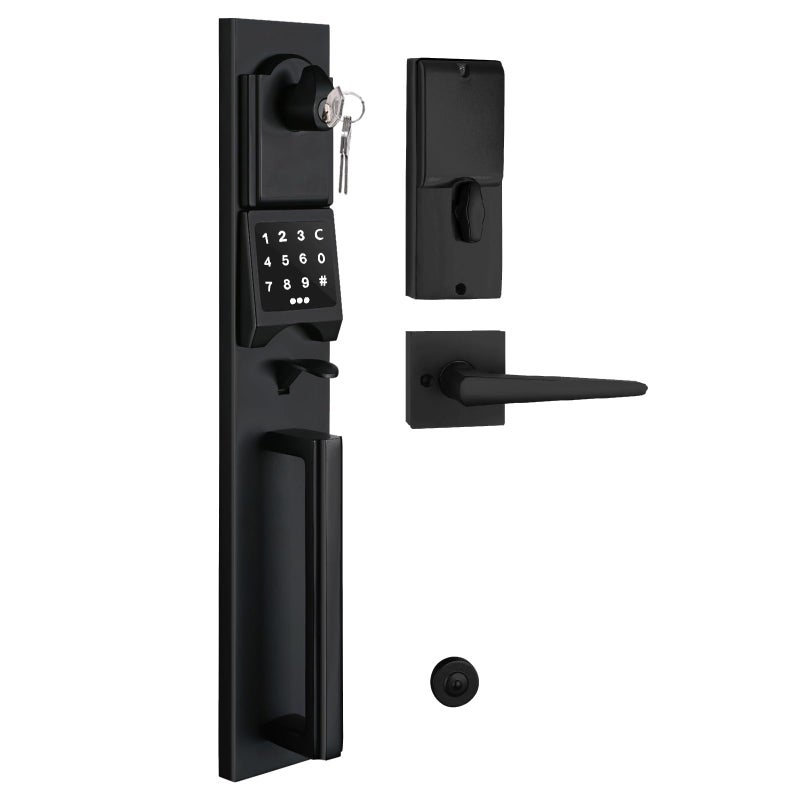 NEWBANG Smart Electronic Door Lockset with Keypad for Single Door,Keyless Electronic Front Door Handleset with Adjustable Hole Postion. - Image 1