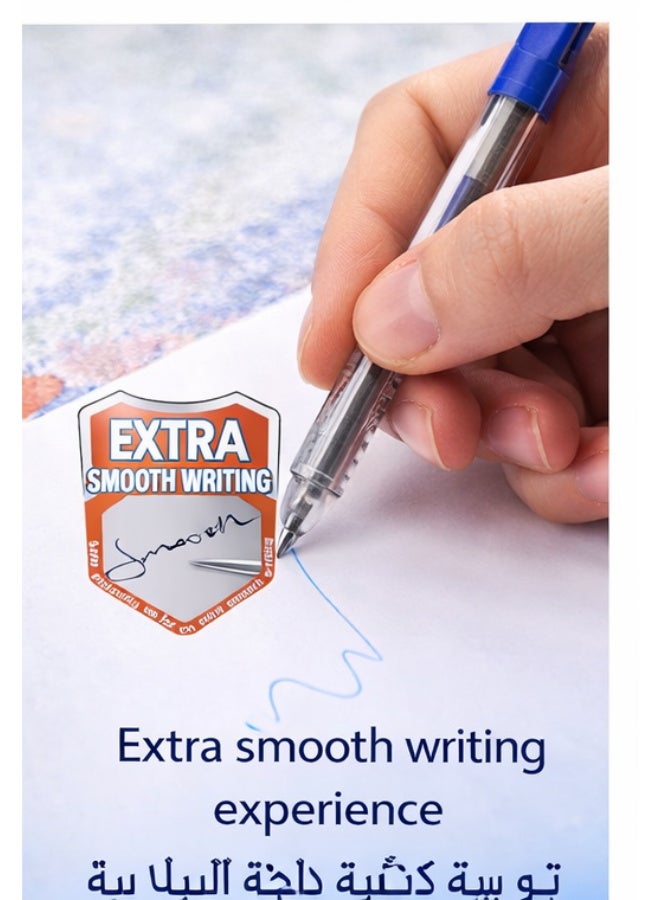 Deli EQ01030 Ballpoint Pen 0.7mm Blue Pack of 50 Bulk Writing Supply - Image 4