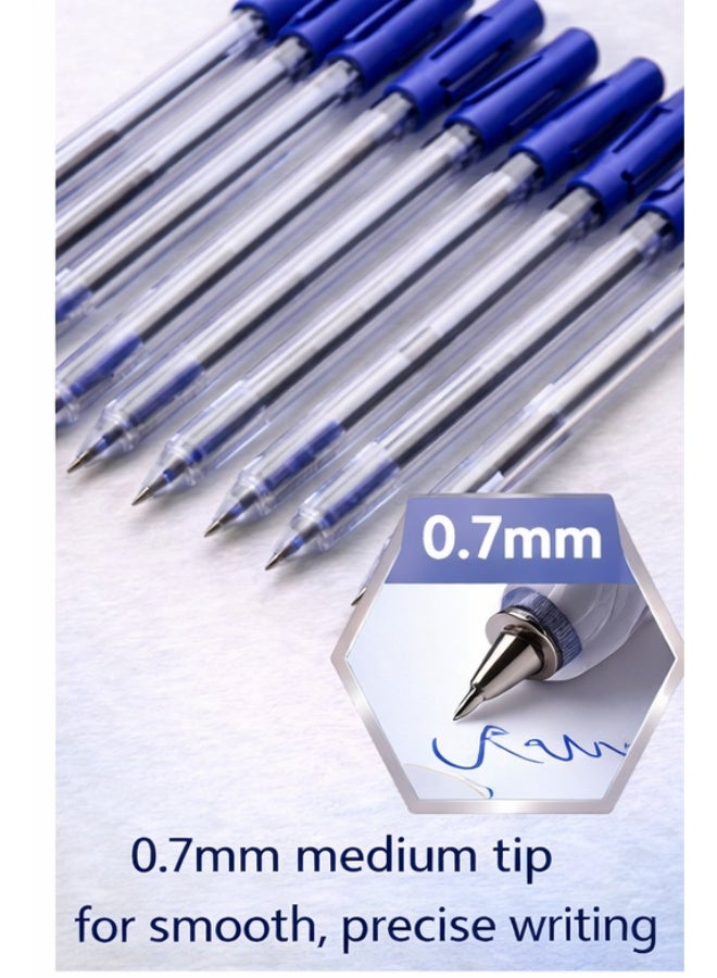 Deli EQ01030 Ballpoint Pen 0.7mm Blue Pack of 50 Bulk Writing Supply - Image 3