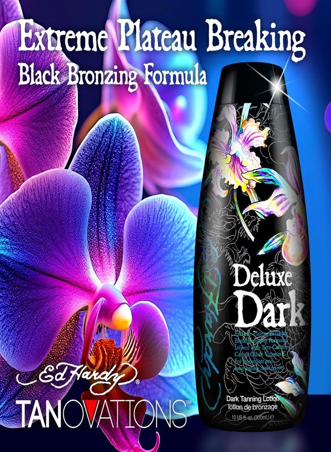Ed Hardy Tanning Deluxe Dark - Extreme Plateau Breaking Beta-Carotene Carrot Oil & Vitamin C Dark Tanning Lotion - Image 3