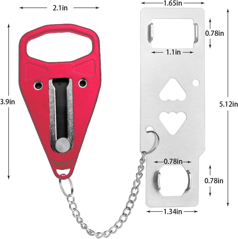 Jaswill Portable Door Lock for Travel, Door Lock Self-Defense Security Device for Home, Apartment, Hotel, Living Motel, School Dorm, House for Open Inwards Door - Image 1