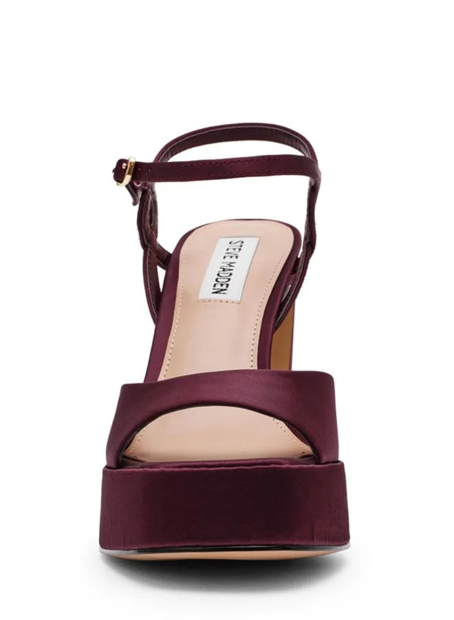 Steve Madden  Miliana Wine Women's Ankle-Strap Heeled Sandals for Women | Best Price UAE