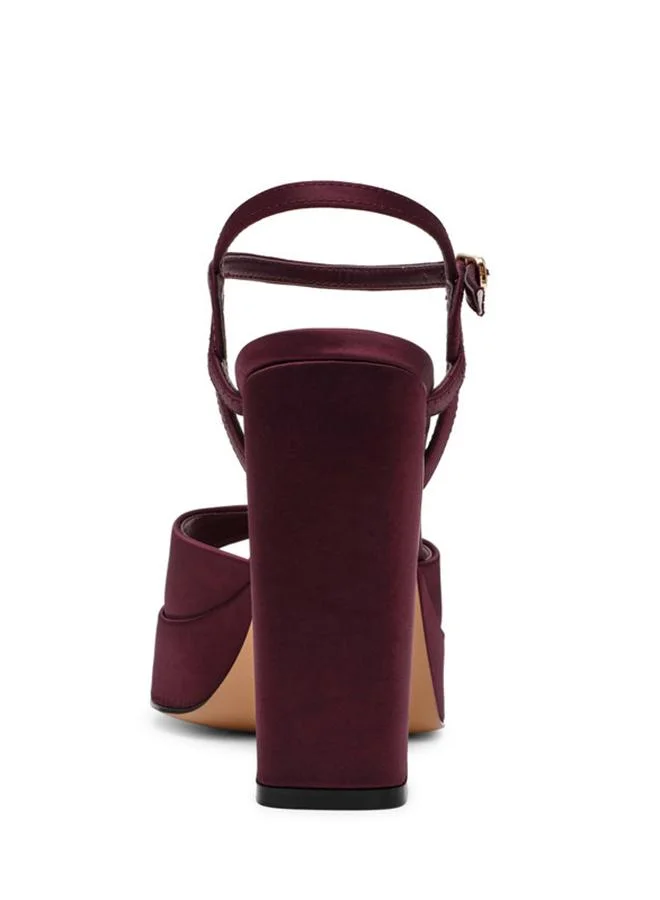 Steve Madden  Miliana Wine Women's Ankle-Strap Heeled Sandals for Women | Best Price UAE