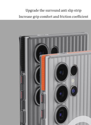 Samsung Galaxy S24 Ultra Case Cover,[Compatible with Magsafe][Military Grade Shockproof][Slim&Tough] Translucent Matte Feeling Protective S24 Ultra Case Accessory Orange - view 2
