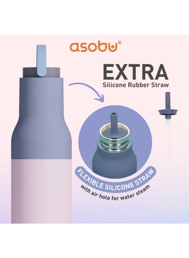 Asobu Ceramic Lined Insulated Water Bottle 22oz/650ml, Stainless Steel Vacuum Flask, Triple Insulation, No Metal Taste, Leakproof Lid with Straw, BPA Free Travel Bottle for Hot & Cold Drinks - Image 3