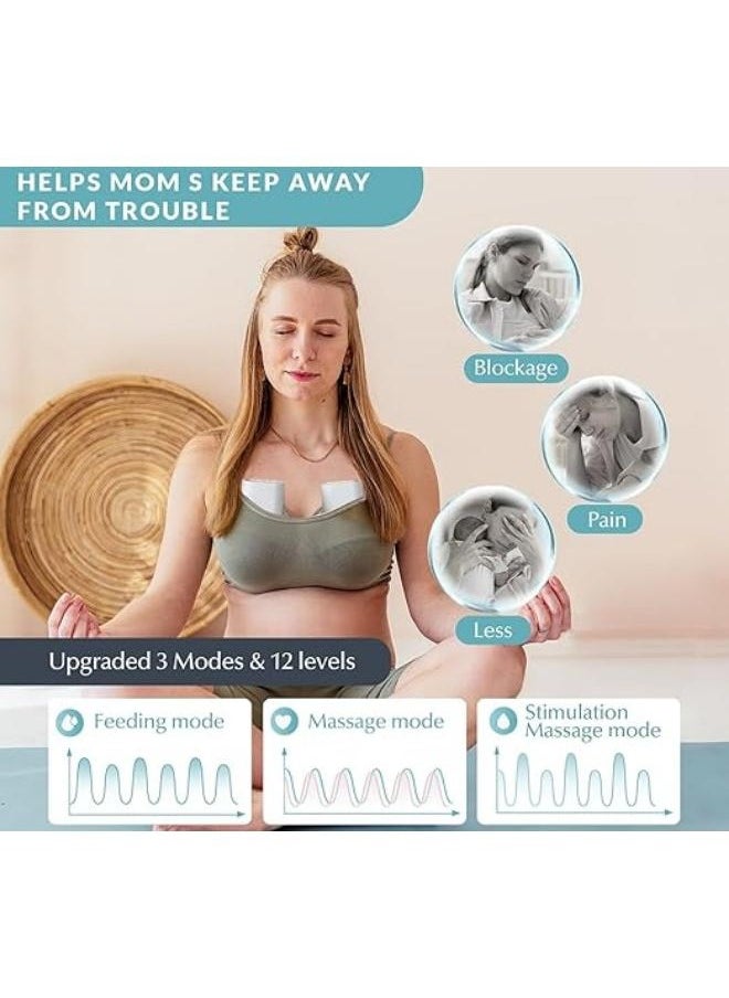 Eoptify 2-Piece Portable Breast Pump, Wearable Electric Breast Pump 4 Modes & 6 Levels, Low Noise Double Breast Pump with Strong Suction Smart LED Display Large Capacity for Travel Painless Breast Pump  - Image 4