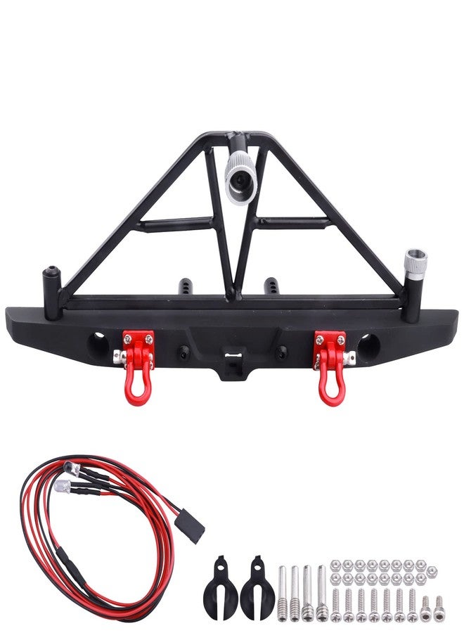 FriHobby Metal Rear Bumper Mounts Set w/Winch & 5mm LED White Lights for TRX-4 Axial SCX10 SCX10 II 90046 SCX10 III AXI03007 Redcat Gen 7 1/10 RC Crawler - Image 3