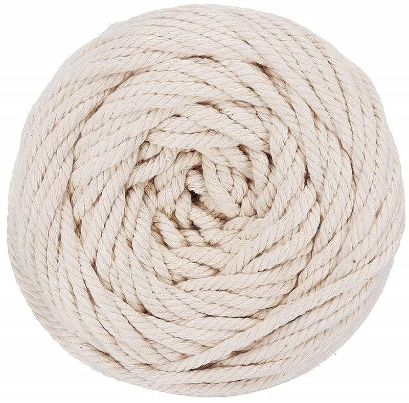 NEWZON 3 Ply Twisted Compatible for Macrame Cotton Cord Dori Thread for DIY and Other Projects 3mm200 Meter - Image 5