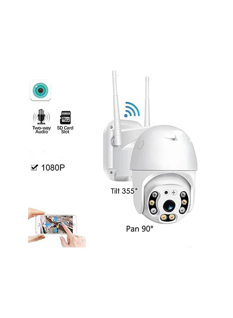 Outdoor Security View WiFi CCTV Camera With 360° Motion Detection Siren Light Alert Color Night Vision 2-Way Audio For Home Security - Image 3
