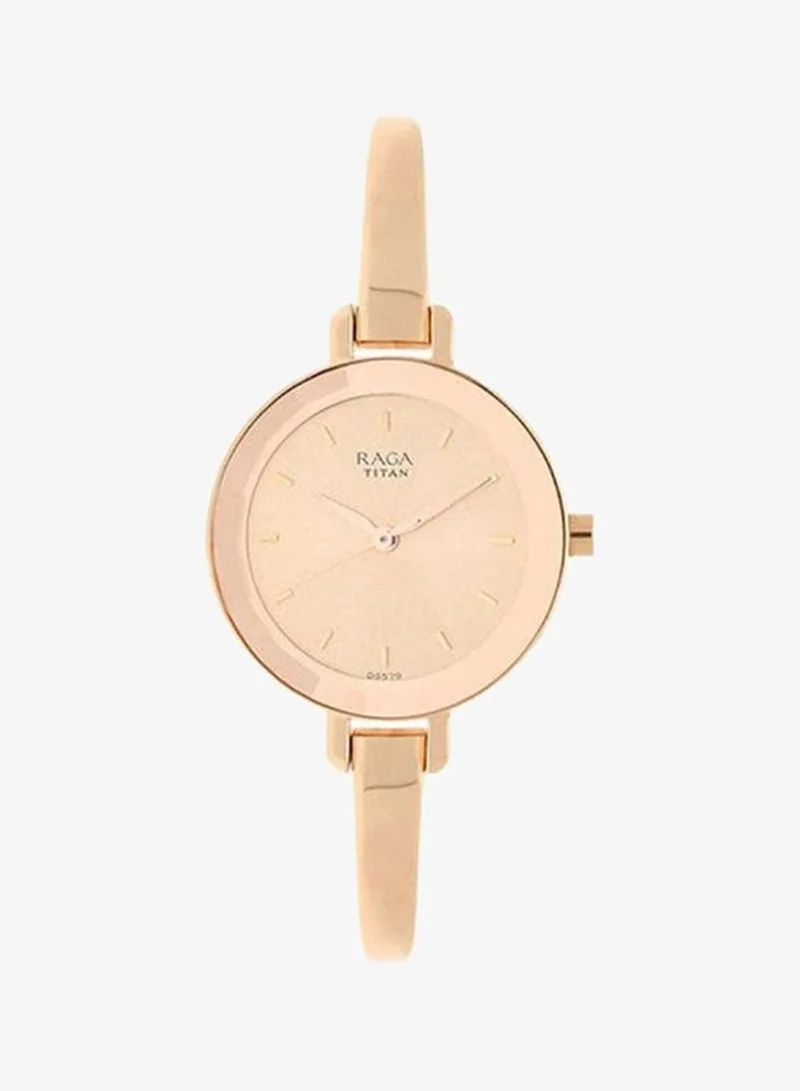 تيتان Titan Raga Viva Quartz Analog Rose Gold Dial Rose Gold Metal Strap Watch for Women - NT2575WM01