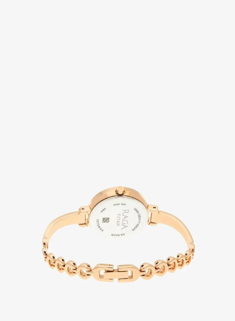تيتان Titan Raga Viva Quartz Analog Rose Gold Dial Rose Gold Metal Strap Watch for Women - NT2575WM01