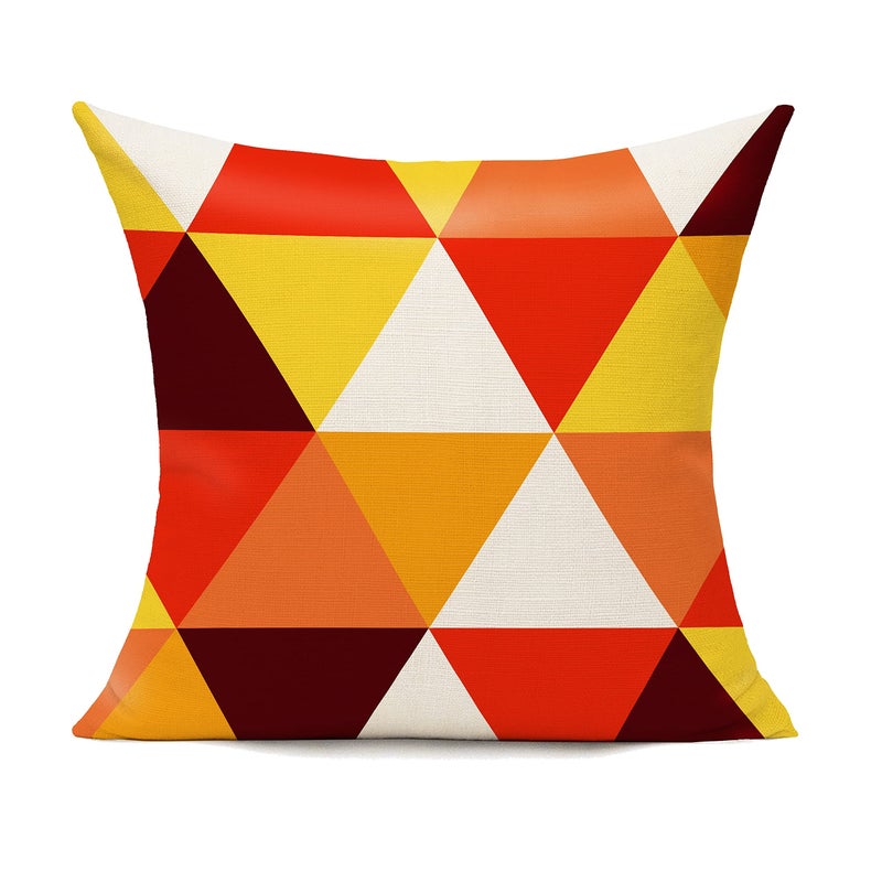 All Smiles Orange Outdoor Throw Pillow Covers 20x20 Set of 4 Colorful Fun Aesthetic Mid Century Modern Home D?cor Boho Summer Cushion Cases for Patio Furniture Couch Living Room Geometric - Image 2