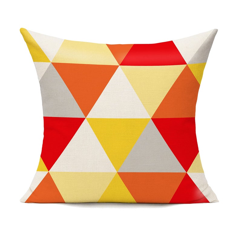 All Smiles Orange Outdoor Throw Pillow Covers 20x20 Set of 4 Colorful Fun Aesthetic Mid Century Modern Home D?cor Boho Summer Cushion Cases for Patio Furniture Couch Living Room Geometric - Image 3
