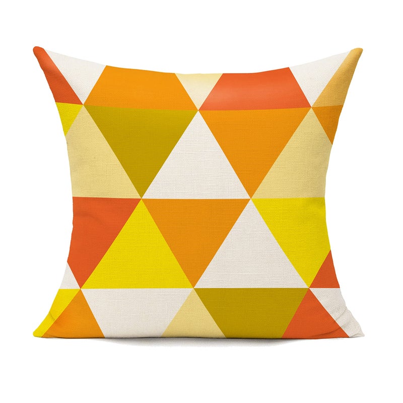 All Smiles Orange Outdoor Throw Pillow Covers 20x20 Set of 4 Colorful Fun Aesthetic Mid Century Modern Home D?cor Boho Summer Cushion Cases for Patio Furniture Couch Living Room Geometric - Image 5