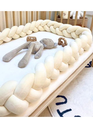 2M Baby Nest Newborn Cot Bumper Hand Woven Soft Knot Pillow Baby Bedding - Beige | Safe and Cozy Baby Bed Protector | Soft and Durable Crib Bumper | Perfect Baby Shower Gift, Beige - pzsku/Z7EA0DD0CE8F6979A56AAZ/45/1746702987/2b14aac1-9994-475f-93f3-fb46e9d933f9