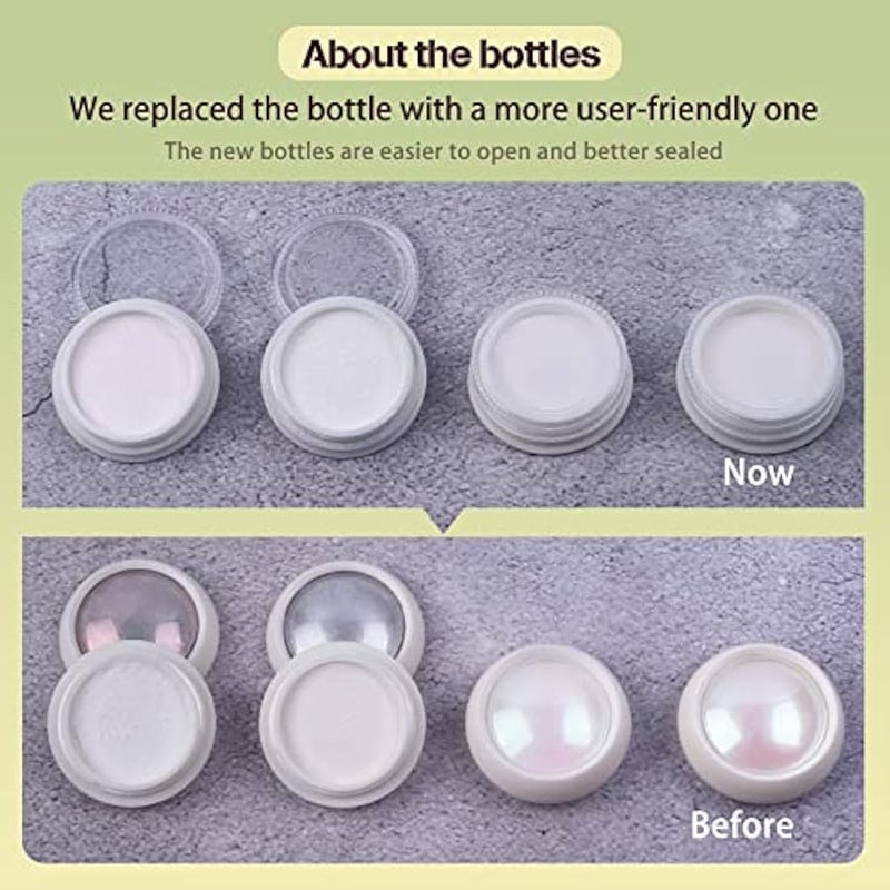 ارتدون 4 برطمانات من مسحوق طلاء الاظافر من الكروم بتاثير عاكس معدني بالوان قوس قزح، ملمع اظافر اورورا بنمط حورية البحر واللؤلؤ الابيض، مجموعة غبار لتلميع الاظافر وتزيين الاظافر والحرف اليدوية من - Image 3