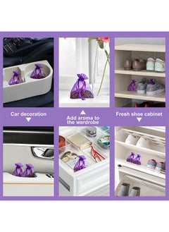 JUE-FISH 10 Pieces Lavender Closet Deodorizer Air Freshener Sachet Flower Bags Long Lasting Fresh Scents for Clothes Storage Drawers and Closets Home Kitchen Toilet Drawers Car  - Image 2