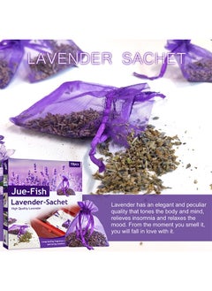 JUE-FISH 10 Pieces Lavender Closet Deodorizer Air Freshener Sachet Flower Bags Long Lasting Fresh Scents for Clothes Storage Drawers and Closets Home Kitchen Toilet Drawers Car  - Image 4