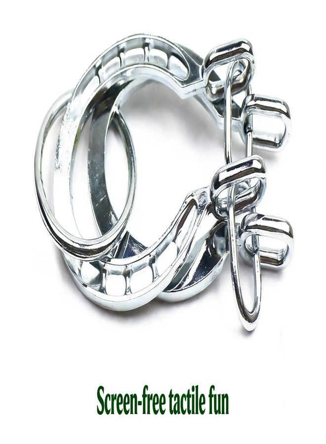 MAGIKON Traditional Brain Teaser, Classical Metal Horseshoe Puzzle (Silver, Normal) - Image 4