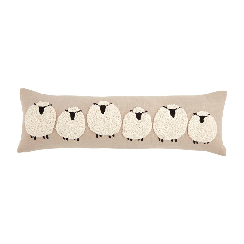 mud pie Mud Pie Long Sheep Pillow Brown