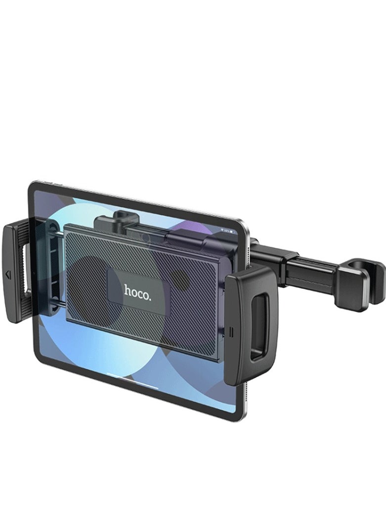 Hoco - CA121 Adjustable Headrest Car Holder for Tablets – Secure Back Seat Mount for 4.7–12.9 Inch Devices – Ideal for Tablets, Smartphones, and E-Readers – Sturdy, Hands-Free Entertainment Solution for Travel and Daily Commutes - Image 1