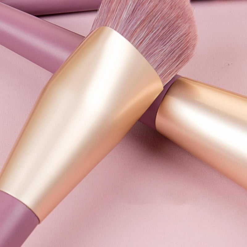 ZJchao 9 Pieces Makeup Brushes Set, Professional Makeup Brushes with Storage Bag, Soft Synthetic Fiber Cosmetic Brushes for Home, Travel, Suitable for Beginners and Enthusiasts - Image 4