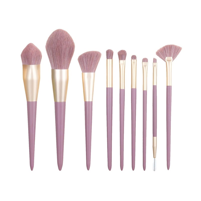ZJchao 9 Pieces Makeup Brushes Set, Professional Makeup Brushes with Storage Bag, Soft Synthetic Fiber Cosmetic Brushes for Home, Travel, Suitable for Beginners and Enthusiasts - Image 1