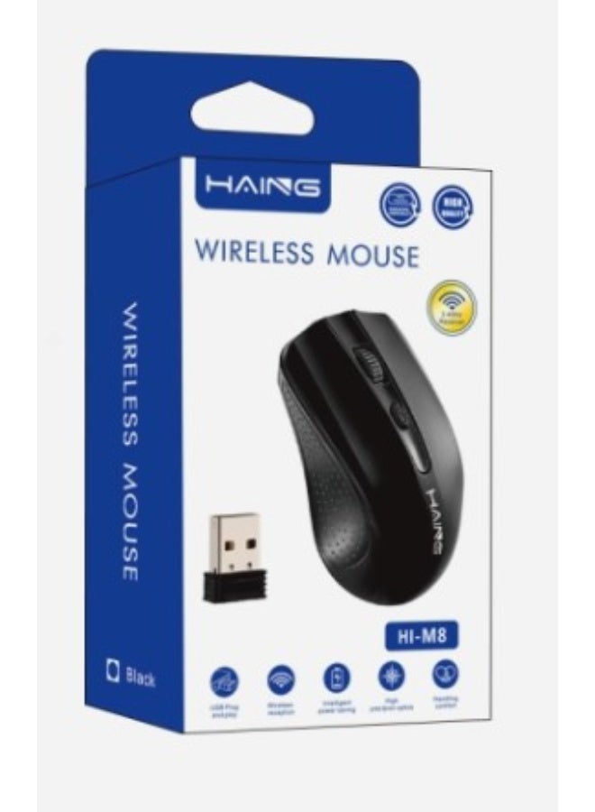Haing فأرة كمبيوتر لاسلكية USB بصرية 2.4G