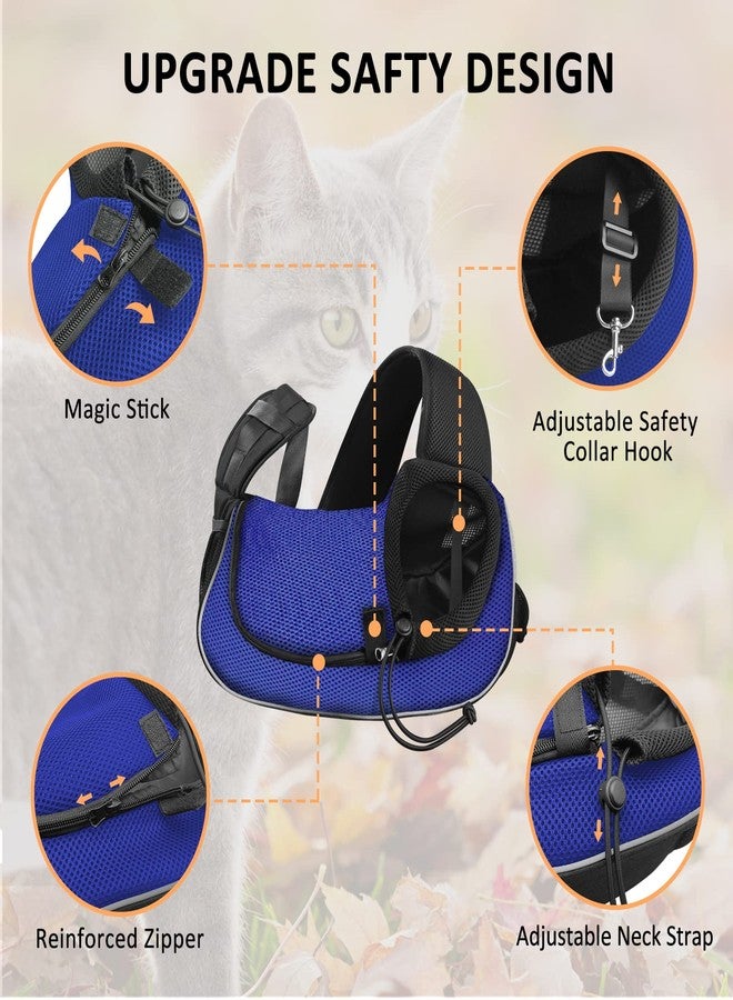 Gloppie Dog Carriers for Small Dogs Breathable Pet Sling Carrier Travel Cat Carrier Puppy Carrier Hands Free Dog Carrying Bag for 5lb Dogs Klein Blue S - Image 4