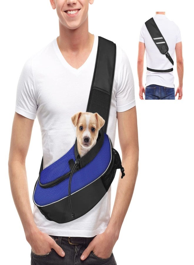 Gloppie Dog Carriers for Small Dogs Breathable Pet Sling Carrier Travel Cat Carrier Puppy Carrier Hands Free Dog Carrying Bag for 5lb Dogs Klein Blue S - Image 1