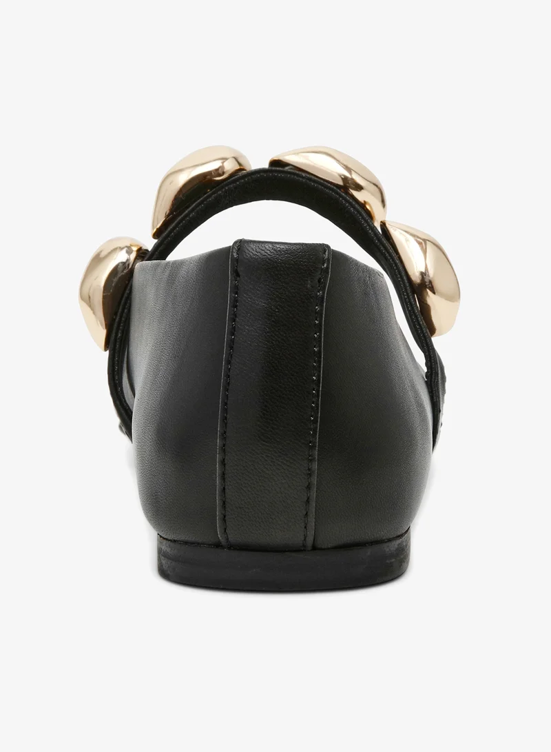 STEVE MADDEN Elegant Buckle Strap Ballerinas