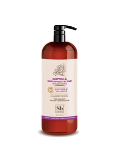 Soapbox Biotin Shampoo Biotin  Collagen Super Fruit Shampoo for Thin Fine Thinning Hair  Volumizing  Repairing to Promote Hair Growth Strength Fullness 1 Liter Pump Bottle