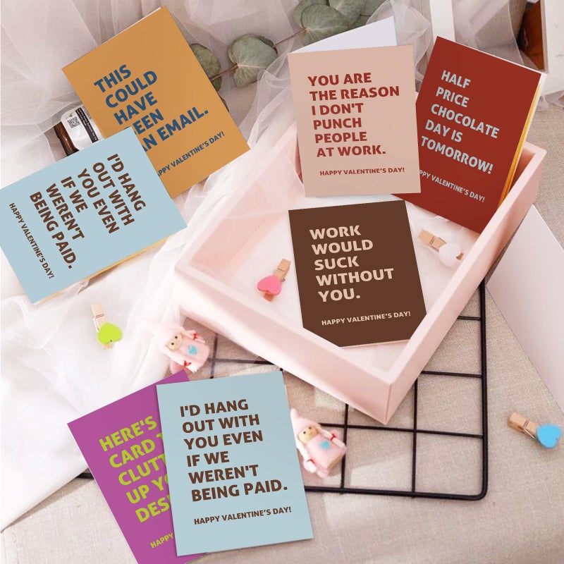 Obbyidk Funny Valentine'S Day Card Set For Coworkers  Humorous Valentines Cards For Colleagues Boss Employees  4 X 6 In(6 Designs  24 Cards With Envelopes) - Image 3