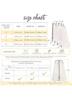 Burt's Bees Baby Burt's Bees Baby Unisex-Baby Beekeeper Wearable Blanket, 100% Organic Cotton, Swaddle Transition Sleeping Bag  - Image 2