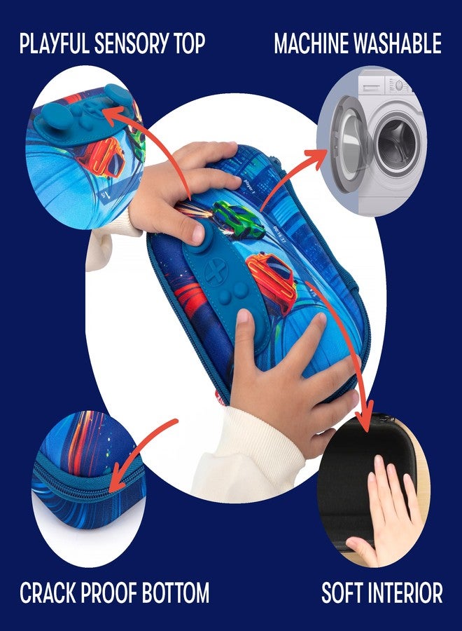 ZIPIT Gamer Pencil Case for Boys, Durable Pencil Box for School, Large Capacity Stationery Organizer Box - Image 2