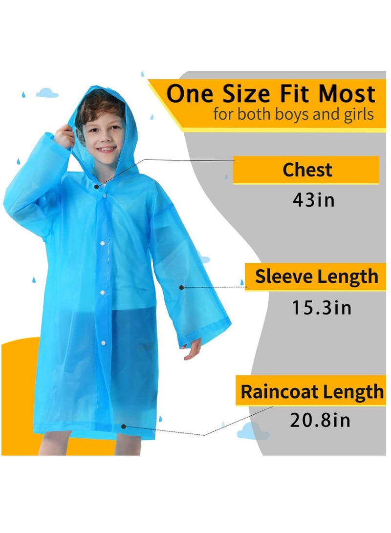 Kids Waterproof Rain Coat, EVA Portable Rain Poncho, for Girls Boys Toddler Rainwear Rain Jacket Cape, Reusable Children Raincoat for Outdoor Climbing Cycling Hiking Camping - Image 5