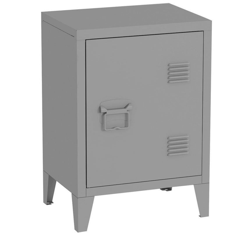 MIOCASA Metal Nightstand Modern End Side Table Steel Bedside Storage Cabinet with Shelf Easy Assembly for Living Room Bedroom - Image 1