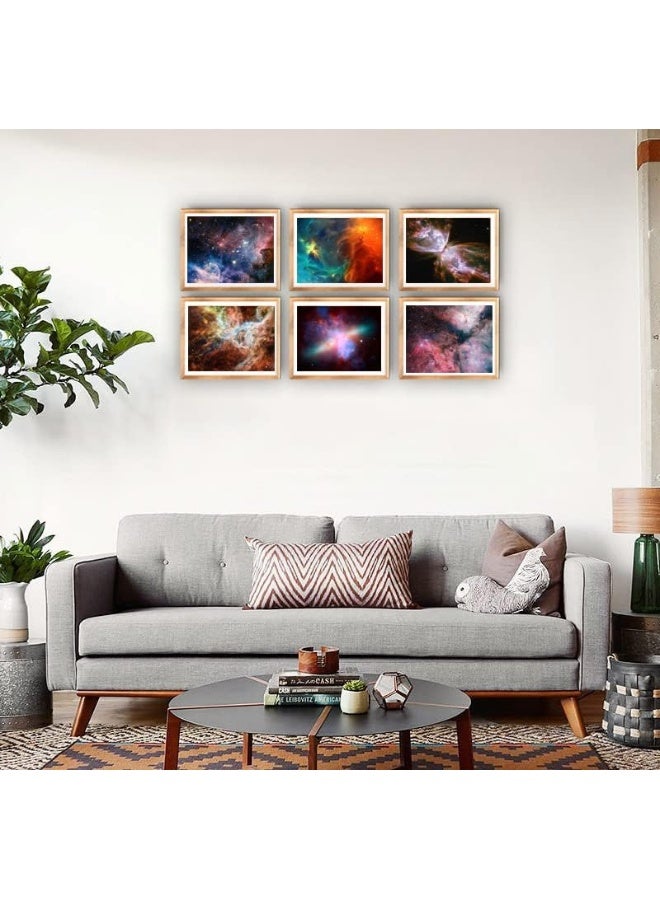 Home Trove POUSREDE Universe Starry Sky Wall Art Outer Space Fantastic Nebula Galaxy Painting Pictures, for Bedroom, Living Room, Bathroom Decor, Posters for Kids, Boys or Girls Room Set of 6 (8x10) Unframed - Image 4