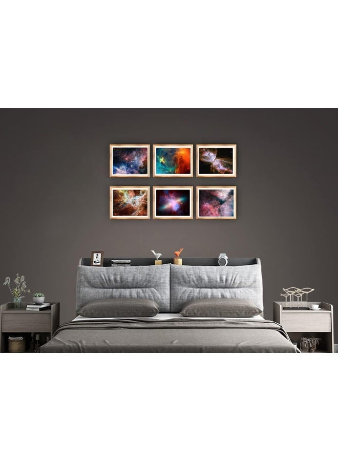 Home Trove POUSREDE Universe Starry Sky Wall Art Outer Space Fantastic Nebula Galaxy Painting Pictures, for Bedroom, Living Room, Bathroom Decor, Posters for Kids, Boys or Girls Room Set of 6 (8x10) Unframed - Image 2