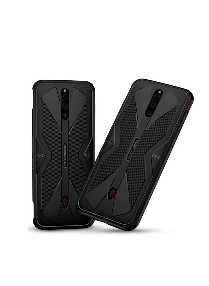 vesus Red Magic 5G Silicone Phone Case Compatible for ZTE Nubia RedMagic5G 5s Black - Image 1