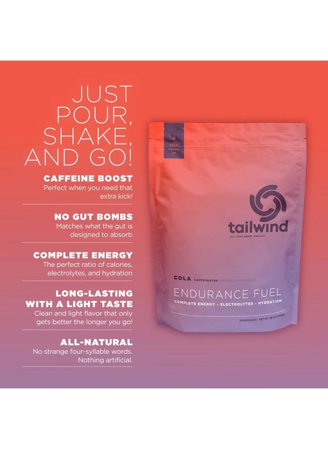 Tailwind Nutrition Endurance Fuel, Electrolyte & Hydration Sports Drink Mix Powder with Caffeine, Gluten-Free, Vegan, Colorado Cola, 50 Servings (Caffeinated)  - Image 2